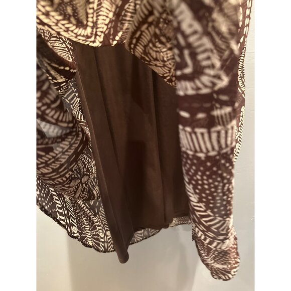 Vintage Women’s Size 6 Brown Fall Dress Cottagecore Romantic Midi Retro Chic - Picture 8 of 9